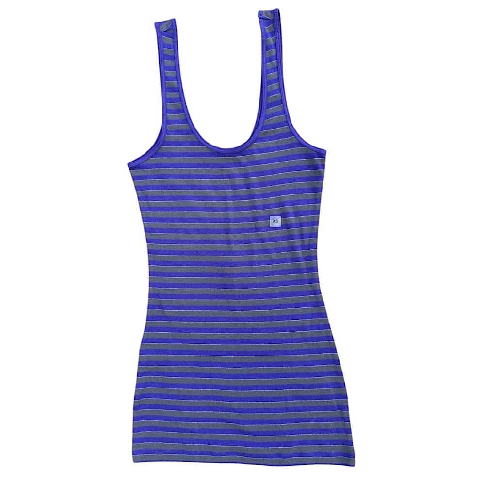 SEXY BASICS Ribbed NormCore Purple and Gray Striped Top ⭐️⭐️⭐️⭐️⭐️